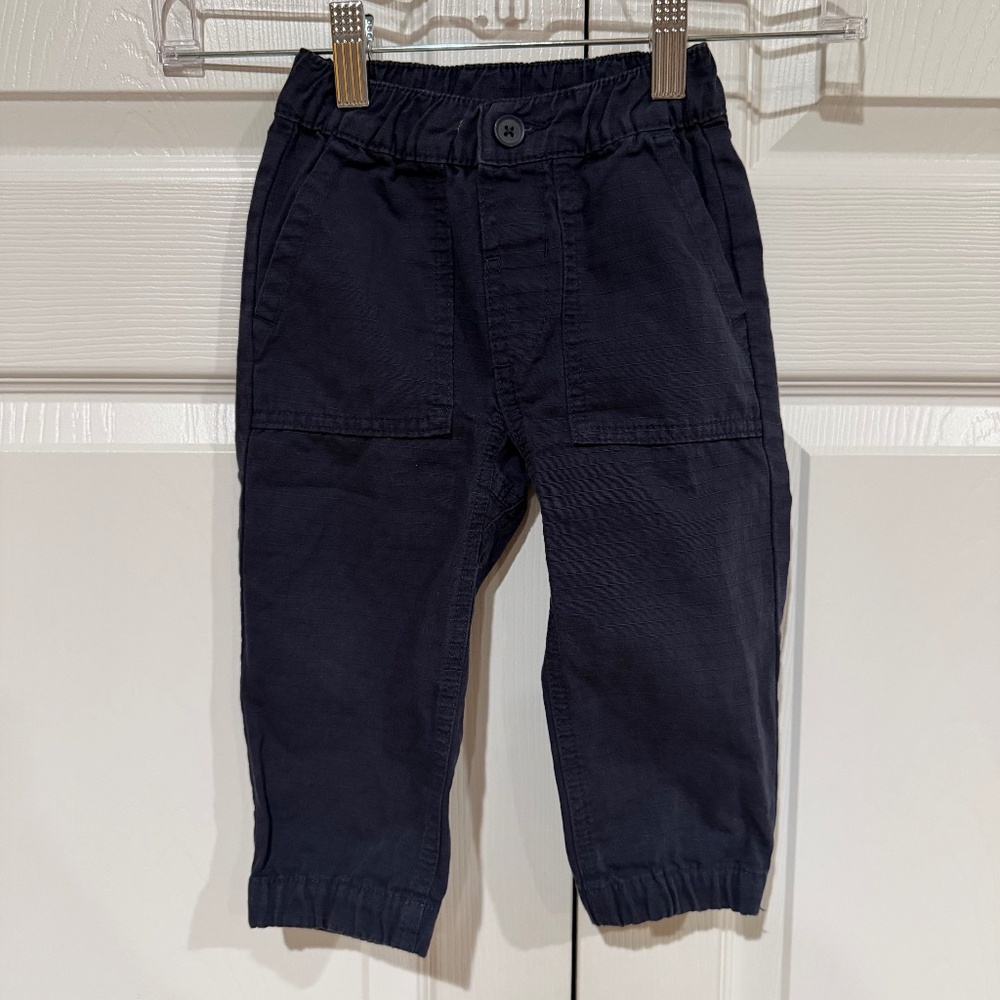 Zara Toddler Boy's Cargo Style Pants Navy Blue Size 18-24 Months